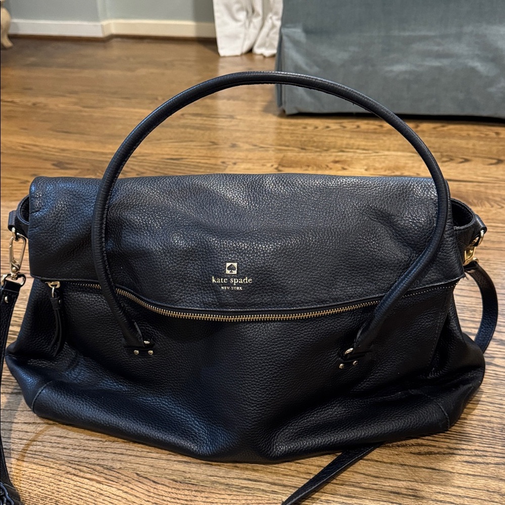 Kate Spade Black Pebbled Leather Shoulder Bag